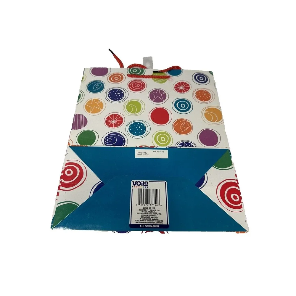 VOILA gift bag party bag BIRTHDAY approximately  5 X 10 inch 12 inches tall